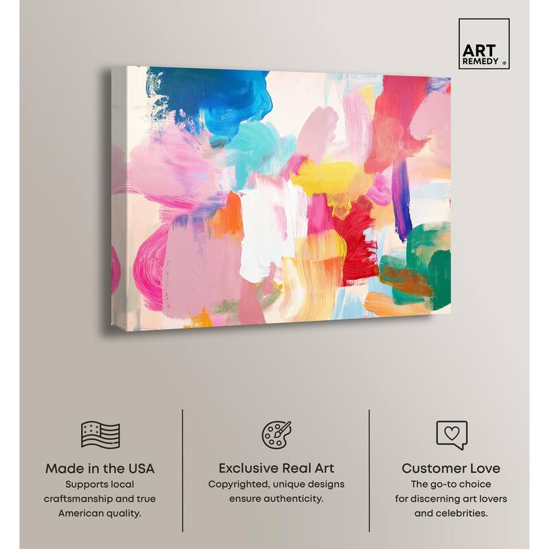 Pastel Riot II Colorful Canvas by Art Remedy, Gallery Wrapped