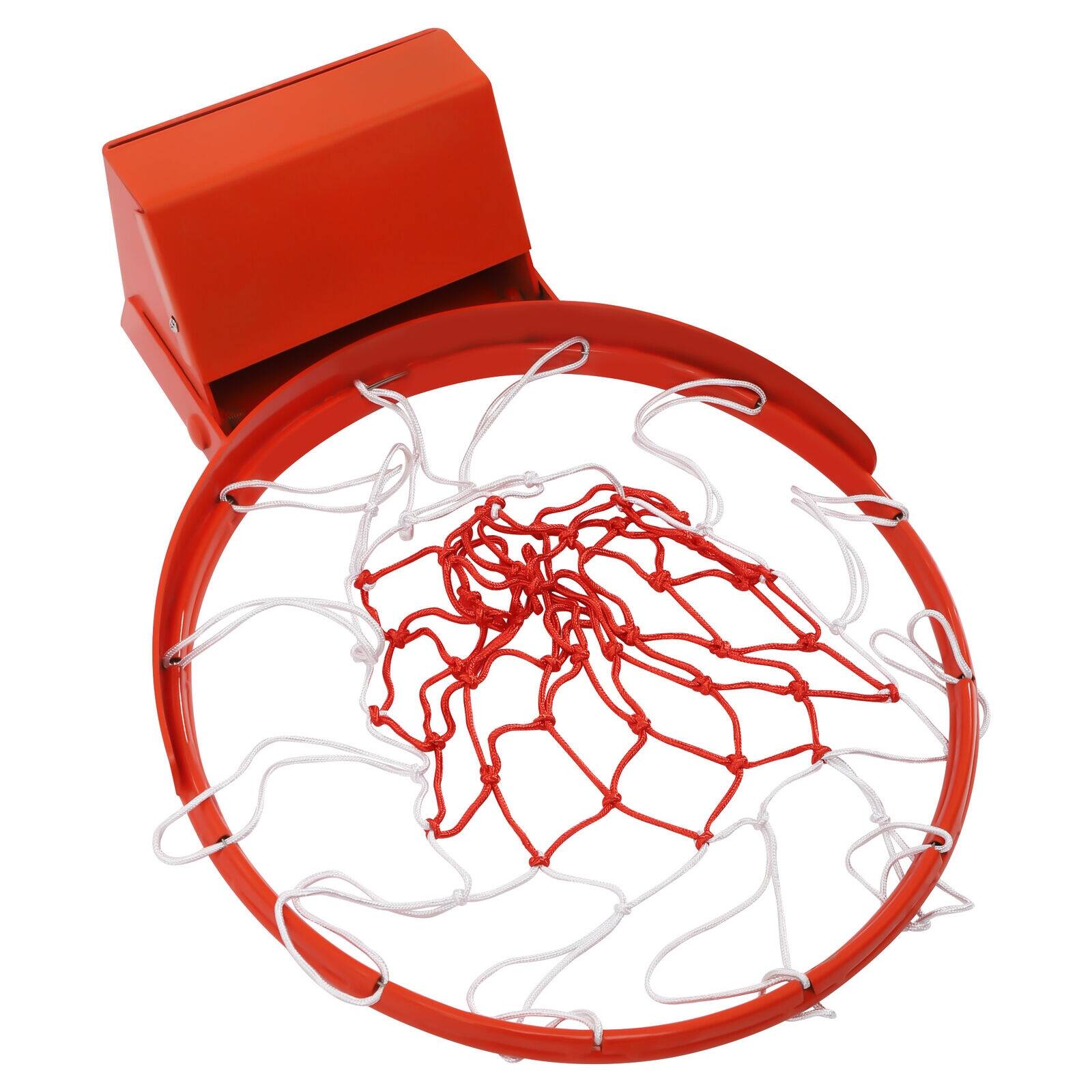 18" Outdoor Basketball Rims with Net Wall Mounted Basketball Hoop Bed