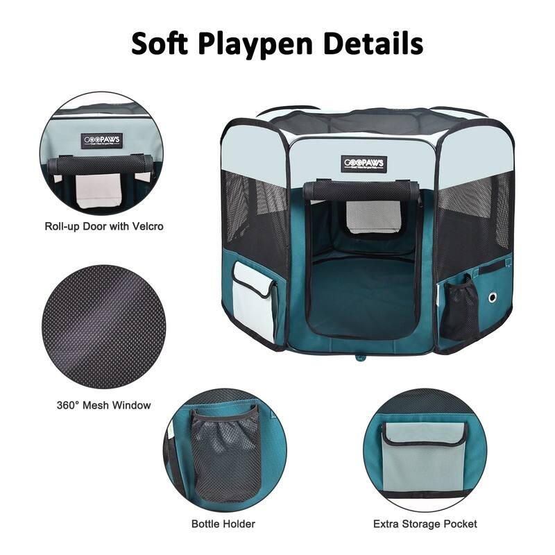 Jespet Soft-Sided Folding Dog & Cat Playpen