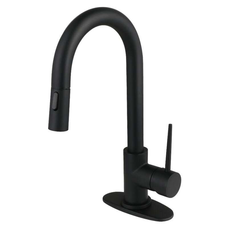 Kingston Brass Essex Double-Handle Wall-Mount Pre-Rinse Bridge Kitchen Faucet - Matte Black