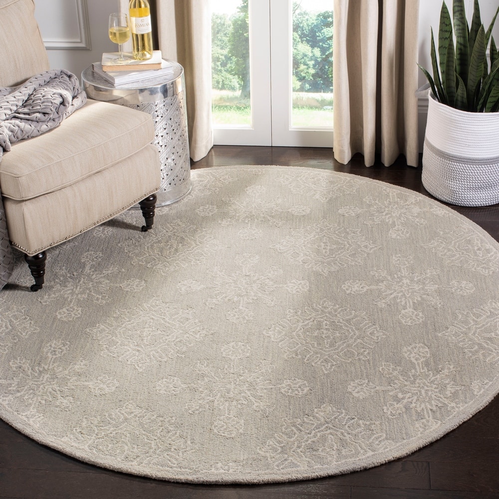 SAFAVIEH Handmade Blossom Rylee Modern Floral Wool Rug