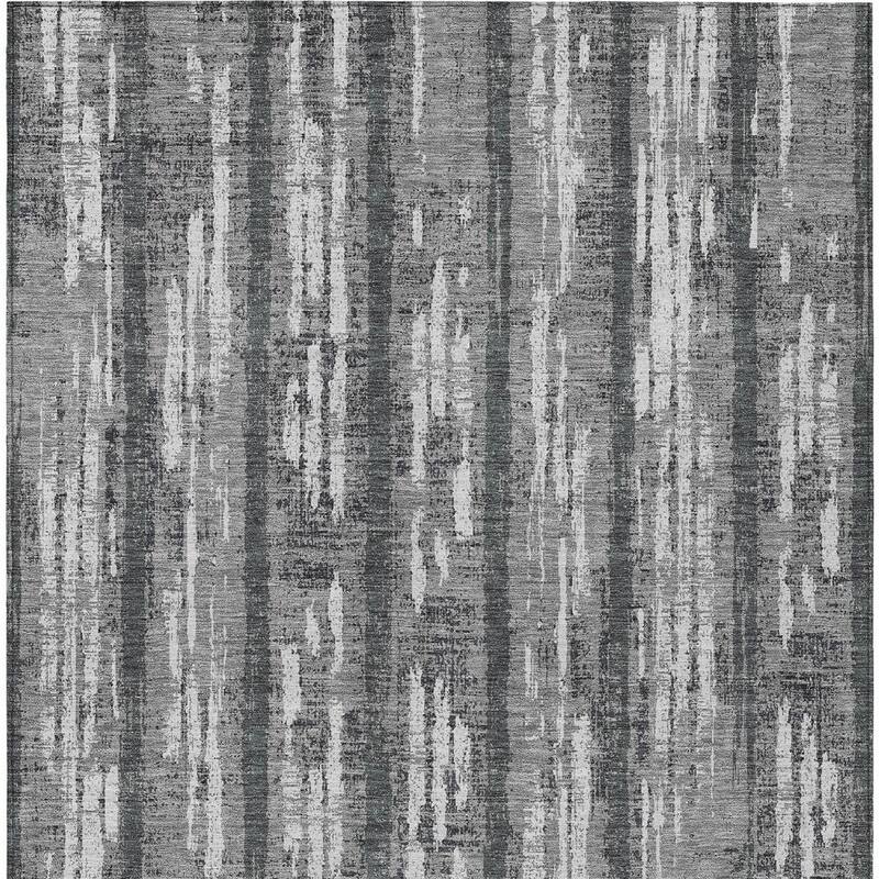 HomeRoots Striped Transitional Rectangle Outdoor Rug