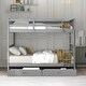 preview thumbnail 12 of 17, Full-Over-Full Bunk Bed with Ladders and 2 Storage Drawers