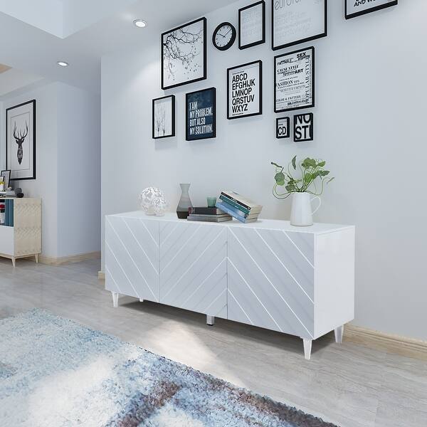 Shop Modern Charming Design 3 Door Accent Cabinet Overstock 30686782