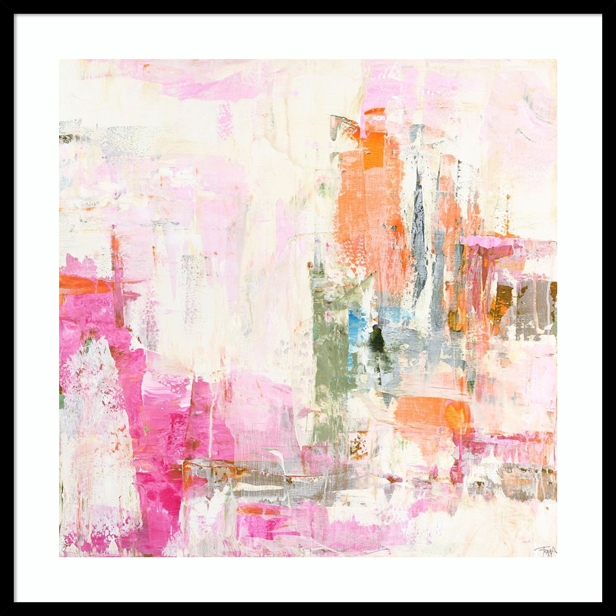 New Age Pink 1 by Design Fabrikken Wood Framed Wall Art Print