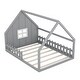 preview thumbnail 5 of 8, Wood House Bed with Window and Fence