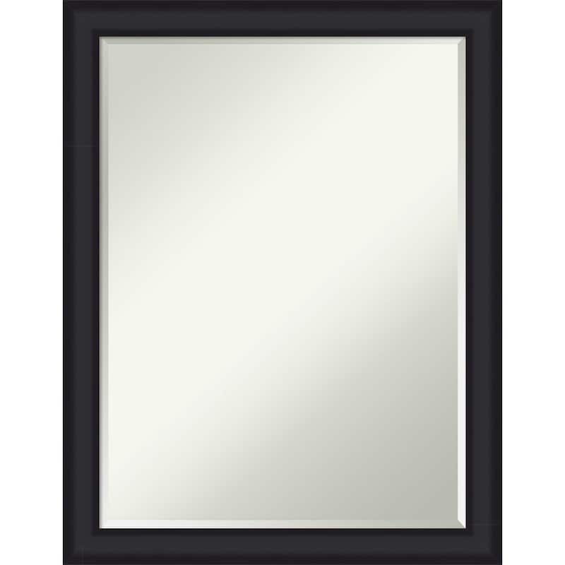 Oliver Narrow Half-Inch-Bevel Wood Framed Bathroom Vanity Wall Mirror