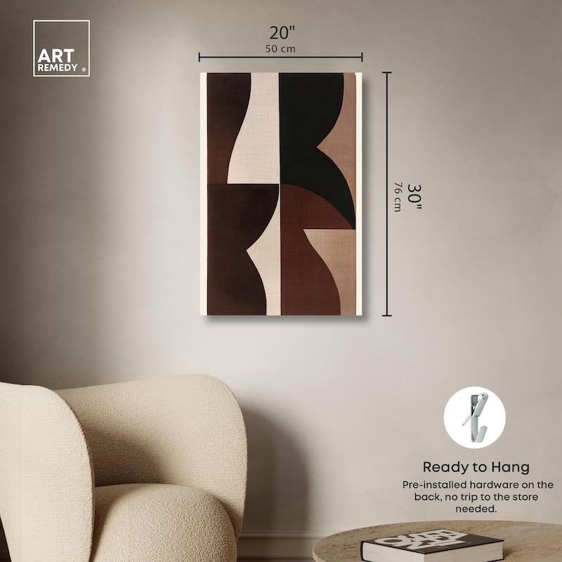 Quartet in Brown II Canvas by Art Remedy, Gallery Wrapped