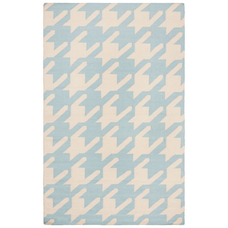 SAFAVIEH Hand-woven Moroccan Miladinka Reversible Dhurrie Hounds Tooth Reversible Dhurrie