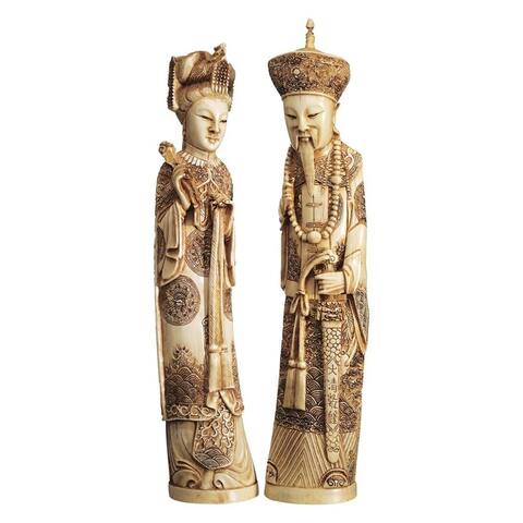 Design Toscano Emperor and Empress Oliphant Set