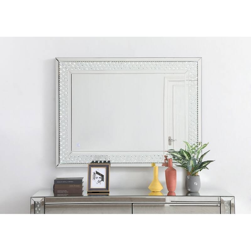River LED Crystal Mirror - Clear