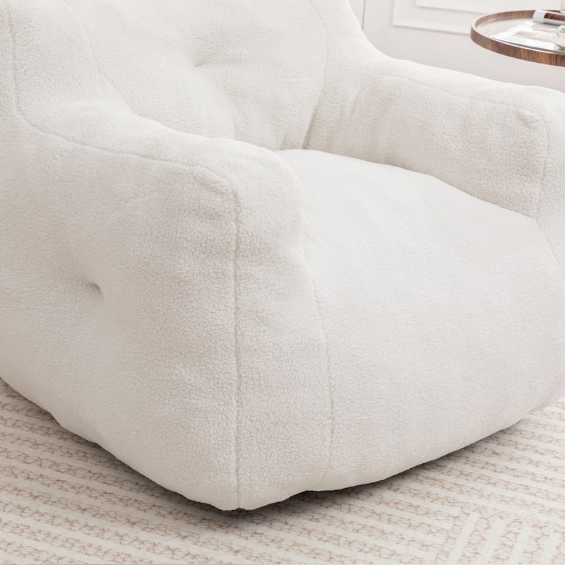 Bean Bag Chair, Bean Bag Sofa Chair with Armrests Stuffed High-Density Foam, Lazy Sofa Comfy Chairs Bean Bag Chair