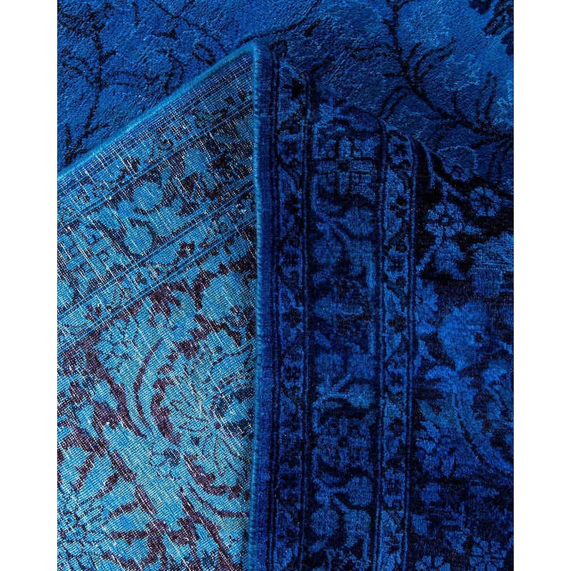 Vibrance, One-of-a-Kind Hand-Knotted Area Rug - Purple, 9' 0" x 11' 7" - 9' 0" x 11' 7"