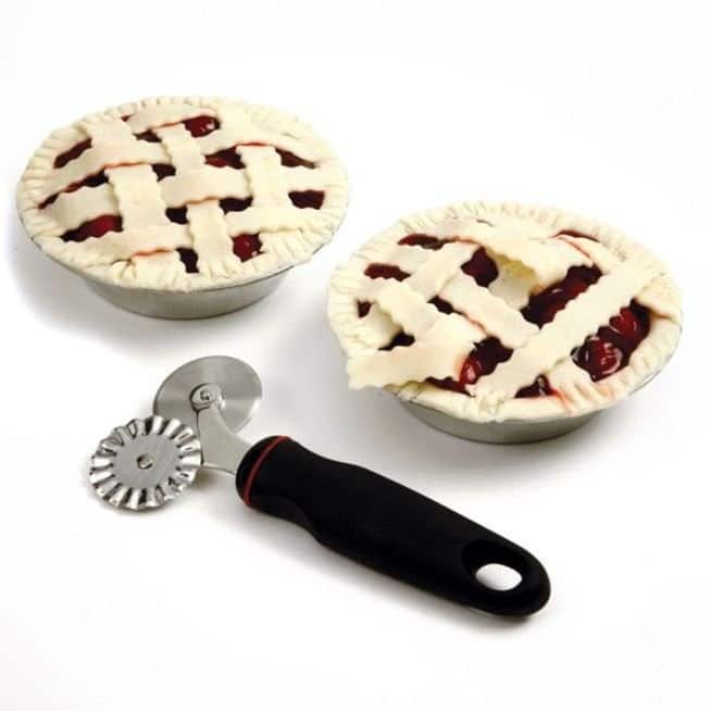 Norpro Grip-EZ 2in1 Stainless Steel Pastry Ravioli Fluted Wheel and Flat Cutter