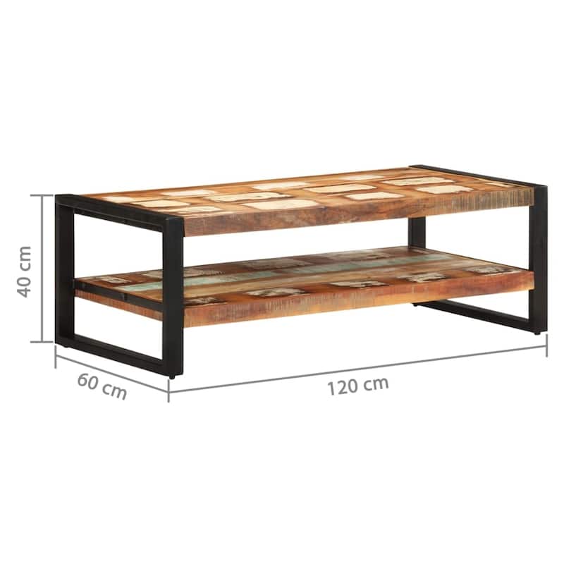 vidaXL Coffee Table End Table Sofa Table Living Room Furniture Solid Wood - 47.2" x 23.6" x 15.7" (L x W x H)