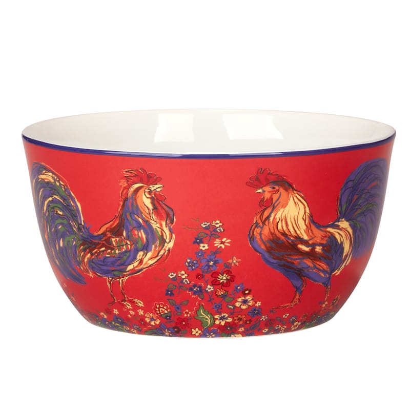 Certified International Morning Rooster Deep Bowl - 11" Diam x 5.5"