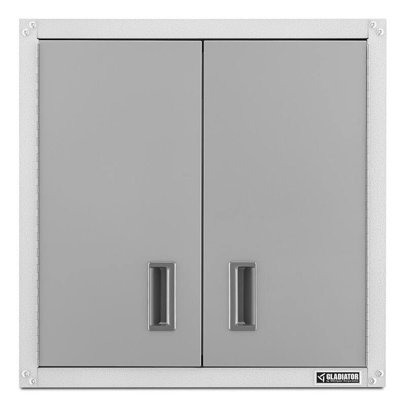 Gladiator GarageWorks Ready-to-Assemble Full-door Wall GearBox - Hammered White/Grey