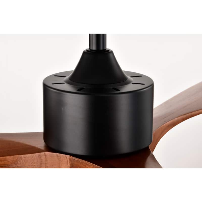 Tariq 52-inch Solid Wood and Metal Lighted Ceiling Fan with LED Lighting