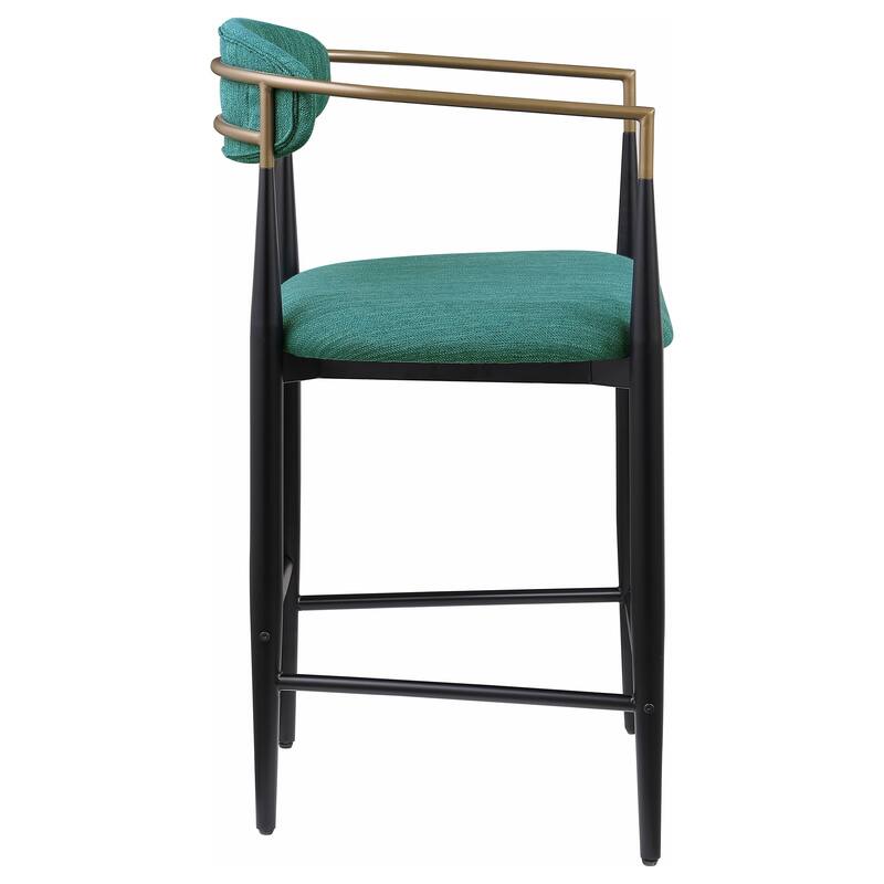 Tina Fabric Upholstered Metal Armrests Chairs (Set of 2)