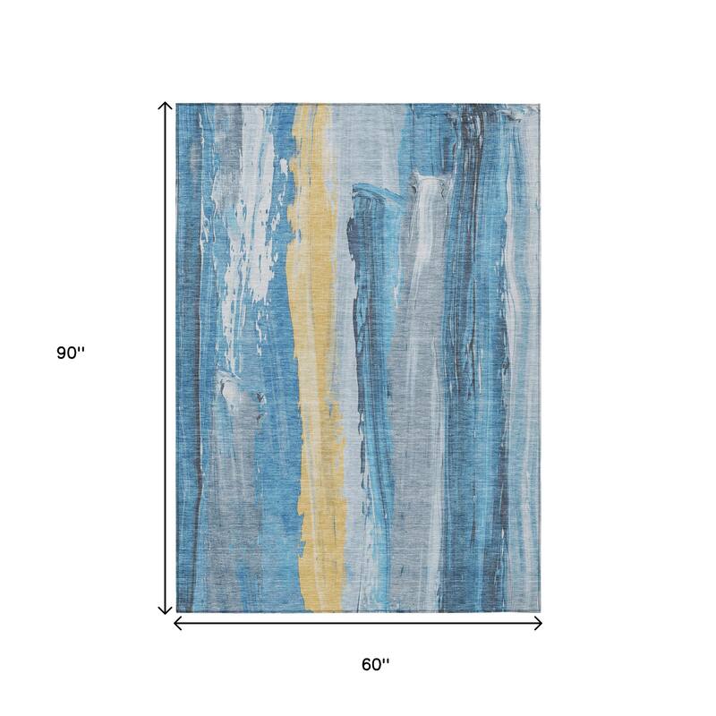 HomeRoots Abstract Transitional Rectangle Outdoor Rug