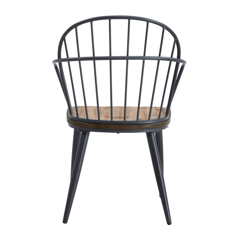 Indoor Dining Chair With Metal Legs (Set of 2)