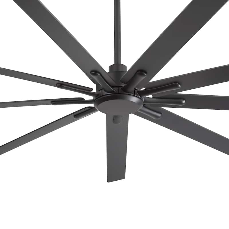 Large 84" Black Ceiling Fan No Light with Remote(9 Reversible Blades)