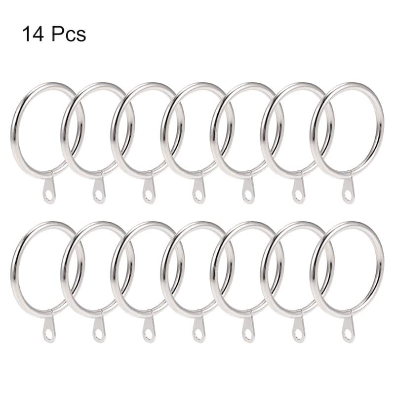 Curtain Rings, Metal Drapery Ring for Curtain Rods 14 Pcs