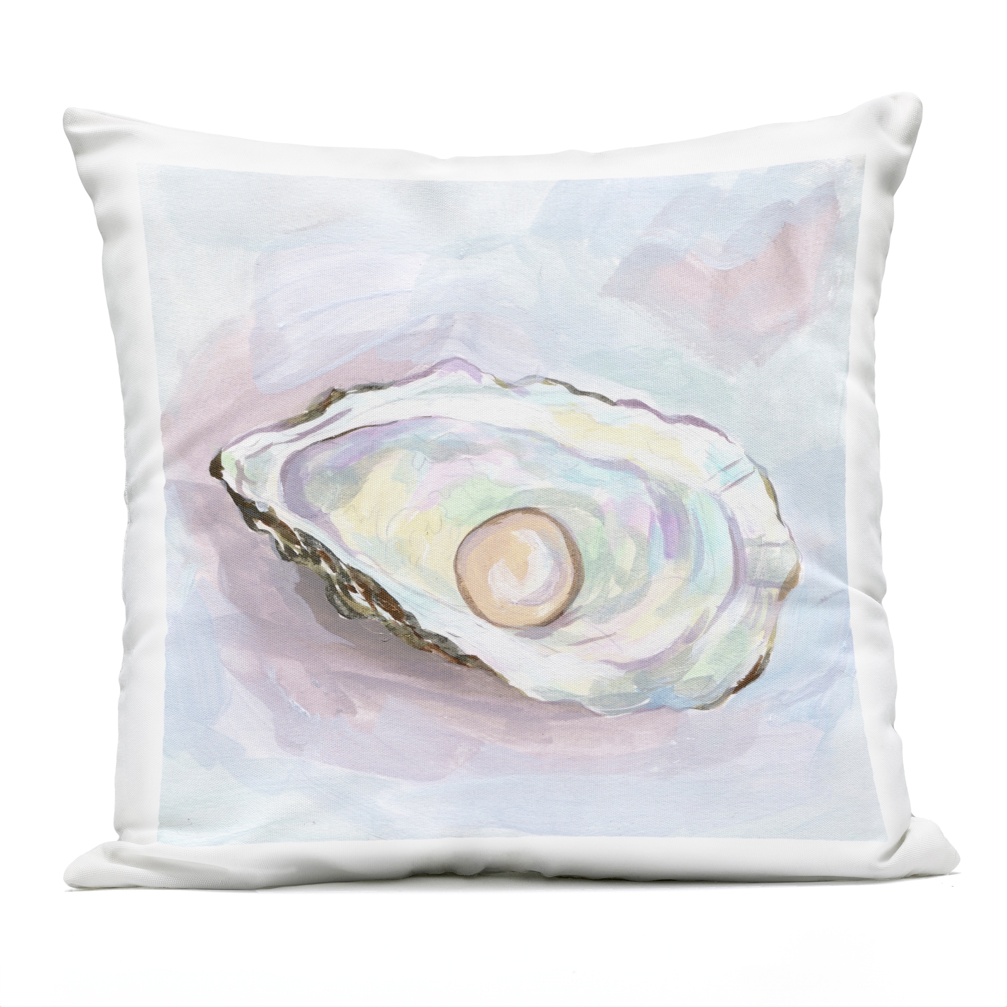 Stupell Silent Opal Oyster Printed Outdoor Throw Pillow Design by Melissa Wang