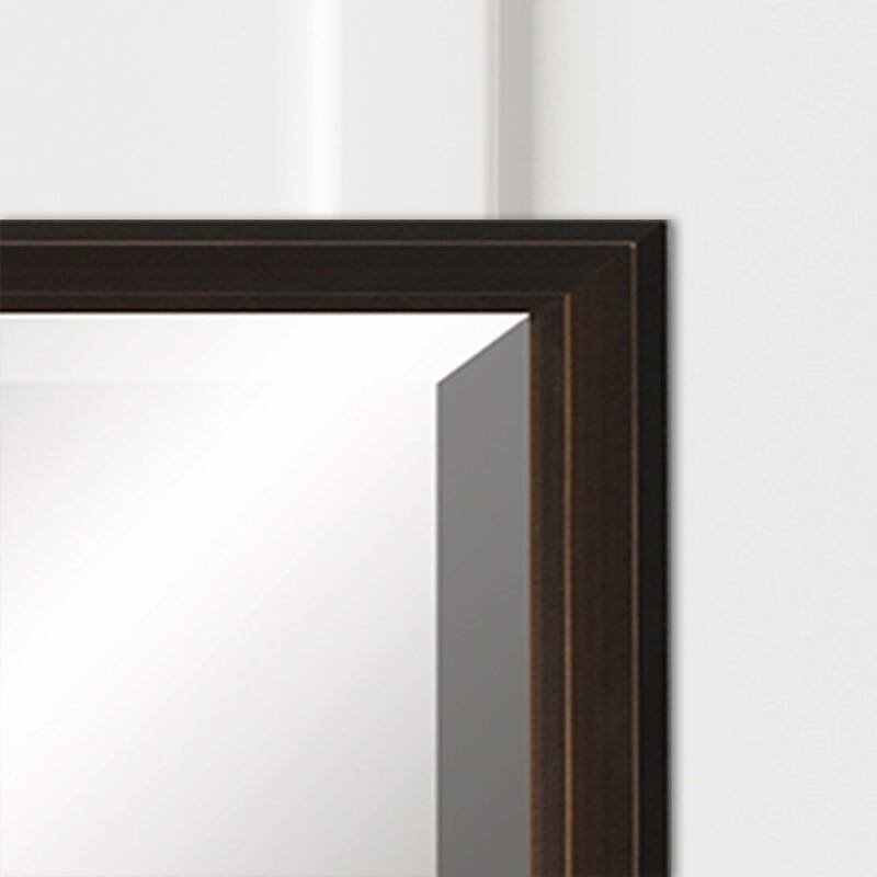 HomeRoots 31" Bronze Wood Accent Mirror - 25.00 in. x 31.00 in. x 3.00 in.