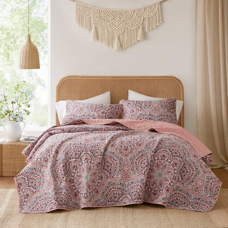 Chelsea Square Valerie Boho Floral Reversible Quilt