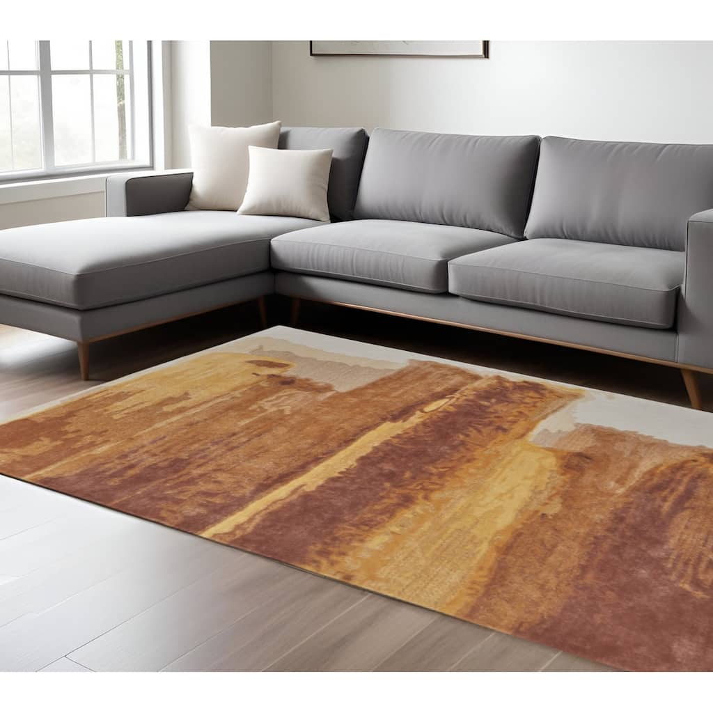 HomeRoots Abstract Industrial Rectangle Area Rug