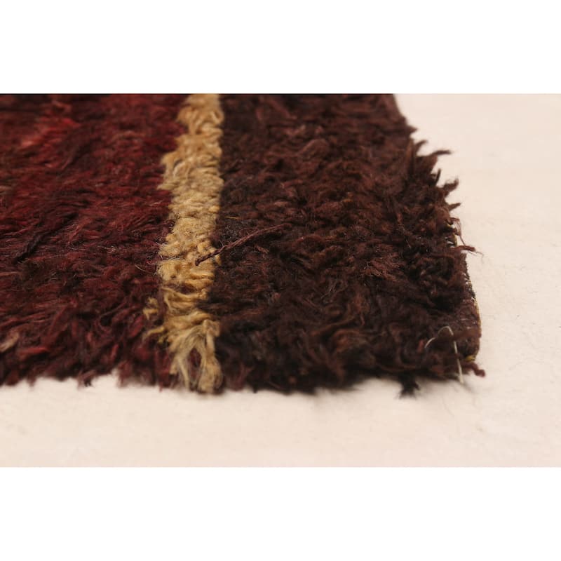 ECARPETGALLERY Hand-knotted Finest Peshawar Ziegler Burgundy Wool Rug - 8'1 x 9'0