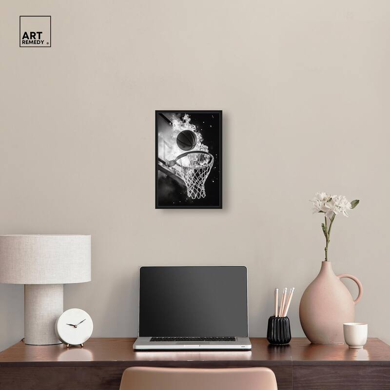 Scorch Some Hoops Canvas by Art Remedy