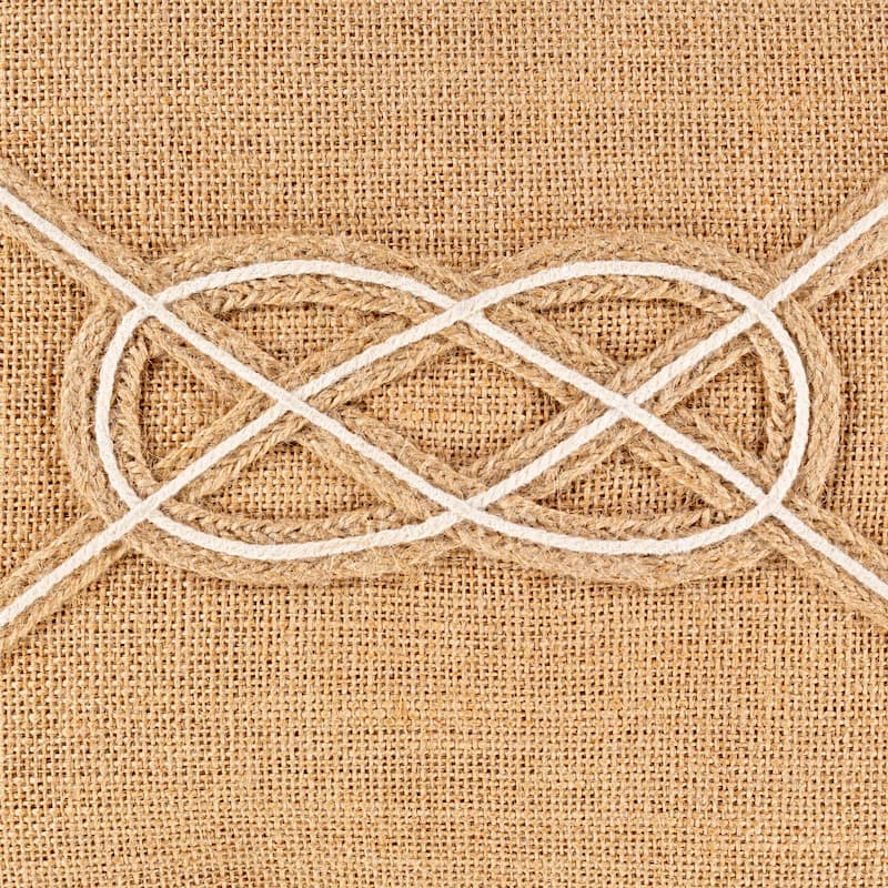 Artistic Weavers Darya Nautical Knot 14x22-inch Jute Lumbar Throw Pillow