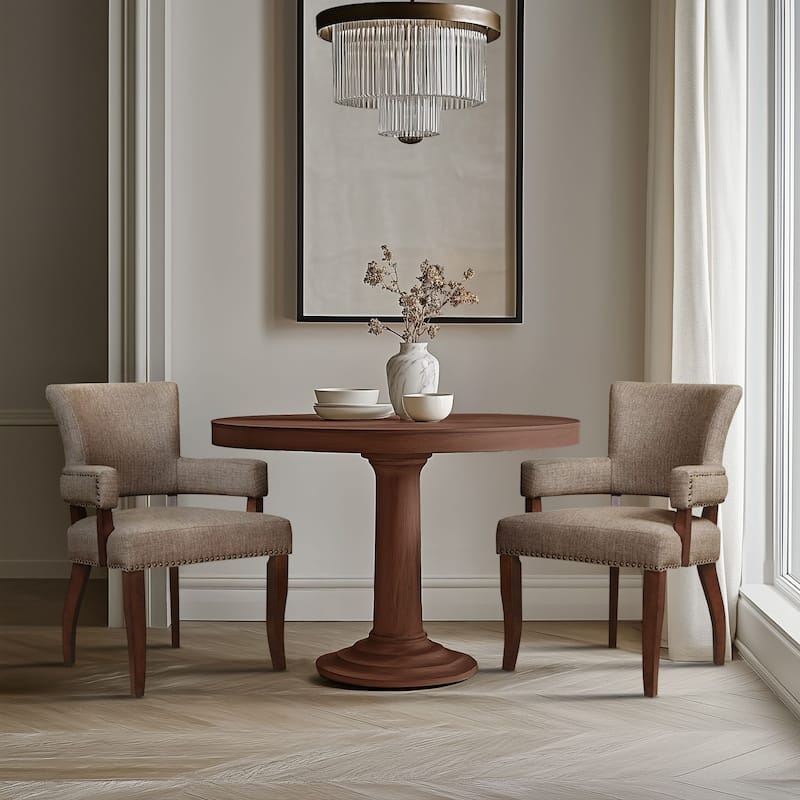 Madison Park Dawson Upholstered Dining Chair with Padded Arm