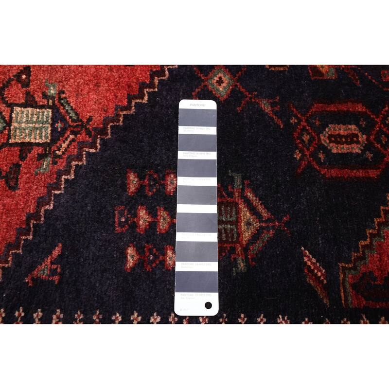 ECARPETGALLERY Hand-knotted Andelz Dark Navy, Red Wool Rug - 3'5 x 6'3