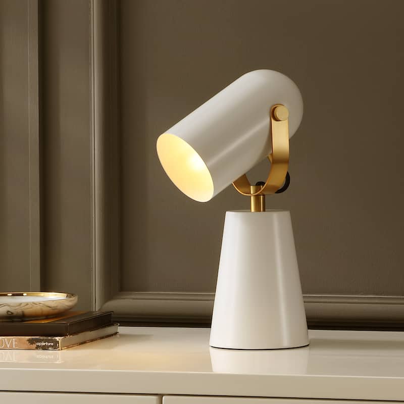 SAFAVIEH Lighting Chhanda 13" Modern & Contemporary Table Lamp - 5" W x 8" D x 14" H - 5Wx8Dx14H