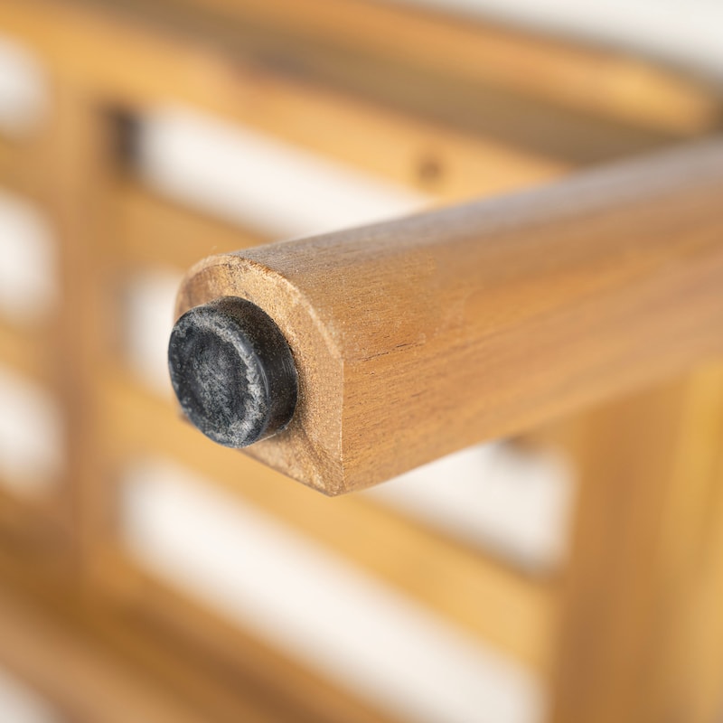 Christopher Knight Home - Outdoor Acacia Wood Club Chair with Rope Back and Water-Repellent Cushions