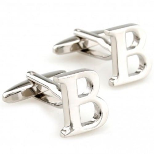 Letter B Alphabet Initial Cufflinks