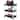 3-Tier Folding Collapsible Service Cart, 50 Lb Load Capacity per Shelf - 25.6"Lx15.4"Wx32.7"H