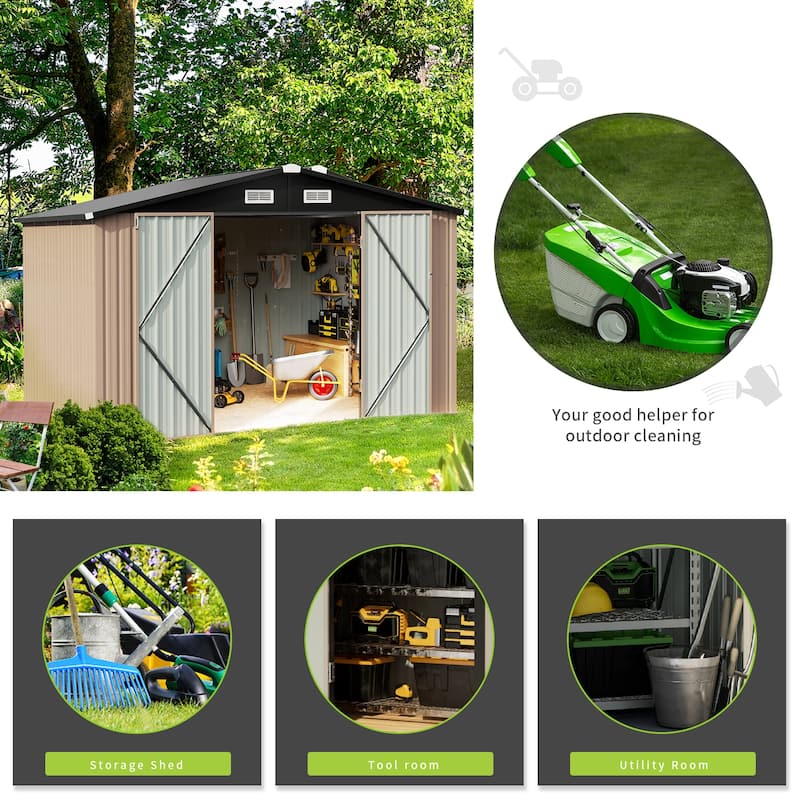 4 x6 / 8 x 10FT Outdoor Storage Sheds