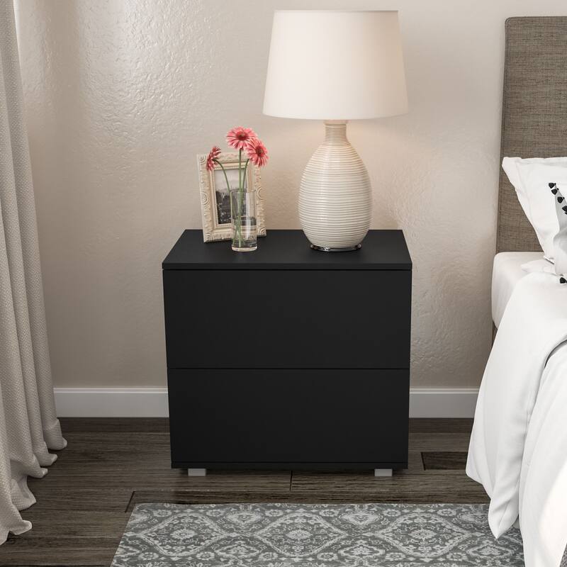 Polifurniture Madison Modern 2 Drawer Nightstand