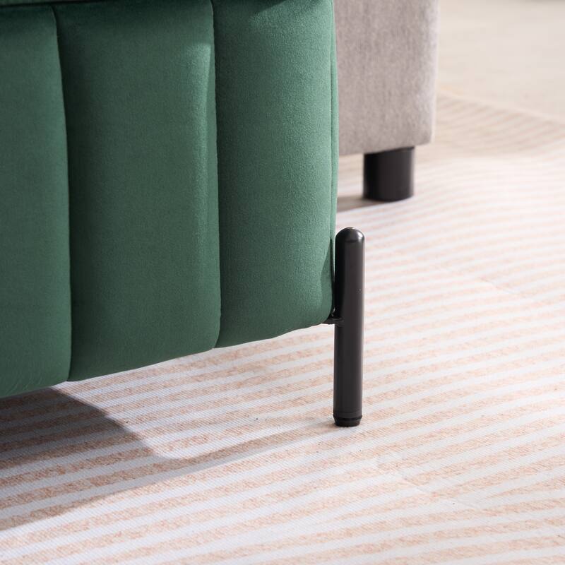 49.2"W Modern Storage Bench,Bedroom Ottoman Bench with Metal Legs