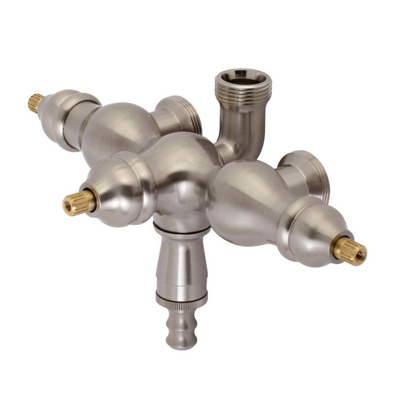 Kingston Brass Aqua Vintage Down Spout Tub Faucet Body Only - Less - Brushed Nickel