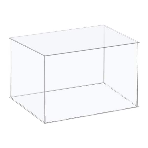 Acrylic Display Case Plastic Cube Storage Box Clear Assemble Showcase