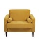 preview thumbnail 15 of 68, 2 Set Modern Wide Armchair Corduroy Accent Chairs