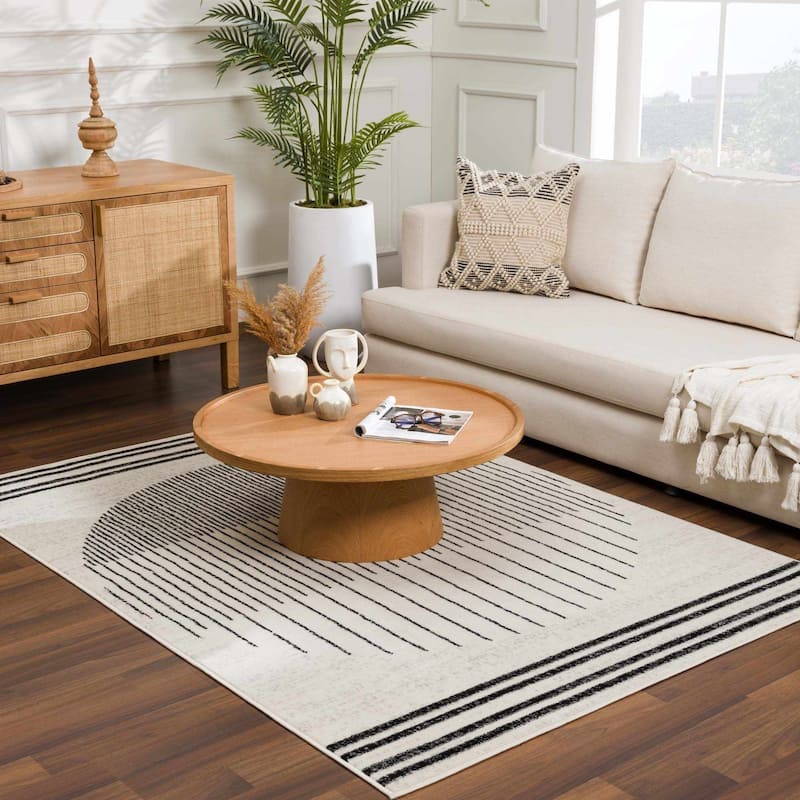 Hauteloom Angus Hallway, Kitchen Runner Rug - Black, Charcoal, Light Gray - 2'7" x 7'3" - 7'10" Square - Black, Charcoal, Light Gray / Angus