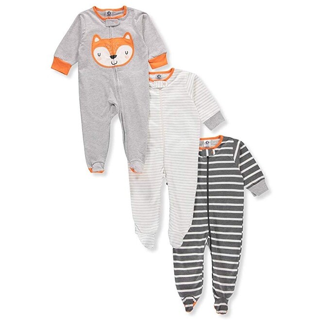 Shop Gerber Onesies Baby Boy Sleep N Play Sleepers 3 Pack Newborn