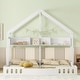 preview thumbnail 8 of 22, Full and Twin Size L-Shaped Metal Bunk Bed with Slide and Short Ladder, White, 4 Beds in 1 for Family or Guests
