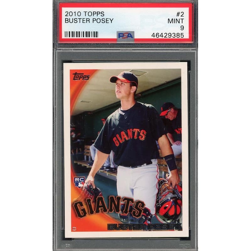 Buster Posey 2010 Topps Baseball Rookie Card RC #2 Graded PSA 9 - 8'6" x 11'6"